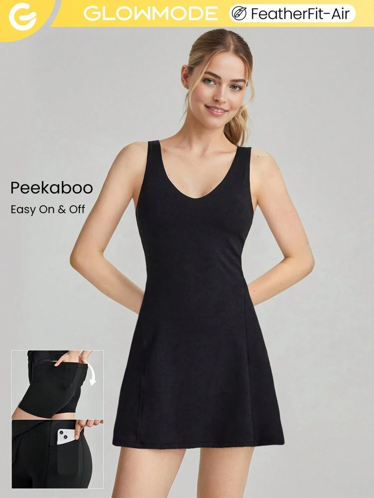Vestido Peekaboo con tanque FeatherFit™-Air activo