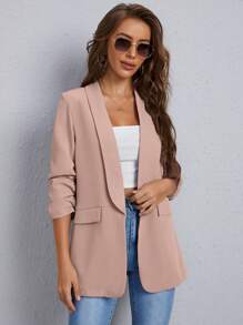 EURMUSE Blazer Feminino - Pink - View 1