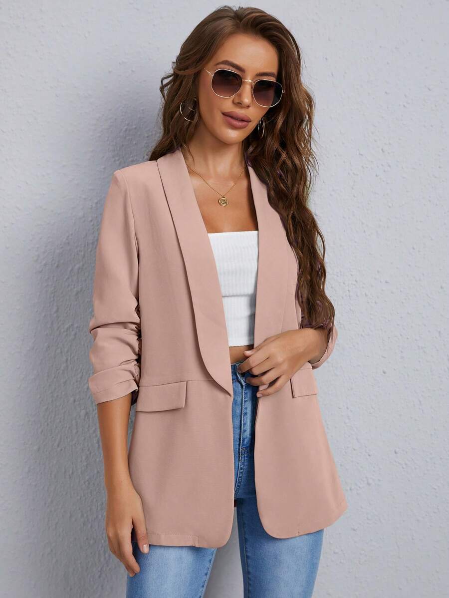EURMUSE Blazer Feminino - Pink - View 1