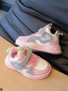 Giày thể thao cổ cao mới cho trẻ em mùa thu, giày bóng rổ vải bạt cho bé trai và bé gái, mềm và nhẹ, giày đi học đế dày - Hồng - Xem 3