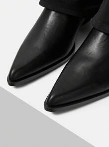 MOTF PREMIUM 女士时尚尖头高跟中筒中筒裤靴