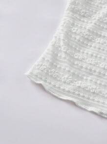 Forever 21 Summer White Asymmetric Ruffle Trim One Shoulder Top