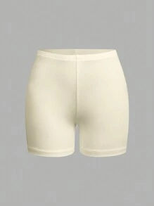 SHEIN EZwear Bộ 4 quần legging ngắn bó sát nhiều màu sắc dành cho nữ, kiểu dáng thường ngày. - Nhiều màu - Xem 4