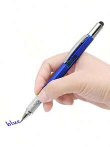 7-In-1 Handheld Screwdriver & Ballpoint Pen Tool Set With Multifunctional Measuring Technology Ruler, Touchscreen Stylus & Spirit Level, Tools For Men