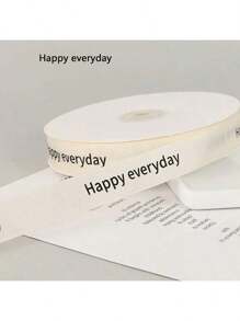 1 Roll, 40 Yards Premium Satin Ribbon, Rose Flower Patterned Ribbon Suitable For Baking, DIY Gift Wrapping, Weddings, Invitations, Bouquets, Home Decor, Party Decoration, Holiday Decoration