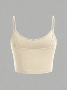 SHEIN EZwear 3件套黑色、白色、杏色紧身露脐休闲吊带背心，适合夏季穿着 - 彩色 - 查看 9