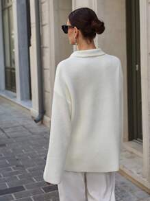 SHEIN Cottnline Knitwear Cardigan Jacket - Beige - View 2