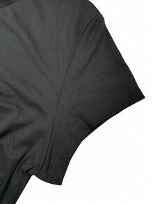 Women Fitted Solid Color Short Sleeve Casual Shorts Set - Dark Grey - View 6