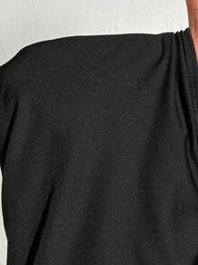 GalTyme Plus Size Women Black Turtleneck Bodysuit, Fall/Winter - Black - View 7