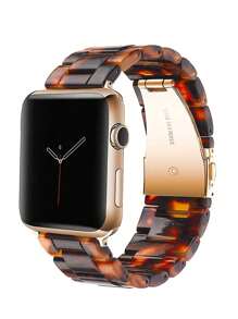 1 件经典玳瑁树脂雕刻可拆卸表带，专业兼容 Apple Watch Ultra/SE 9/8/7/6/5/4/3/2/1，尺寸 38/40/41/42/44/45/49 毫米，42/46 毫米适用于 S10，可根据手腕调节表带尺寸 - 彩色 - 查看 8
