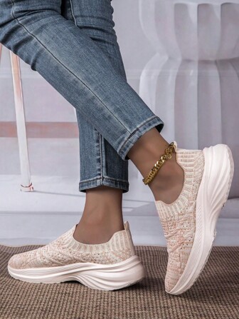 New Fashion Women Lightweight Comfortable Casual Slip-On Sporty Sneakers
