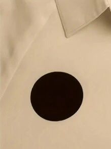 Omancia 波点印花长袖衬衫 - 杏色 - 查看 4