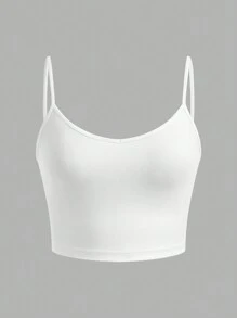 SHEIN EZwear 3件套女士休闲紧身露脐吊带背心，适合夏季穿着 - 彩色 - 查看 5