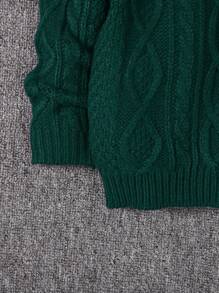 SHEIN Leap Crew 年轻男孩休闲宽松圆领长袖毛衣