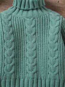 男婴秋冬针织高领毛衣，新品上市。绿色配色方案展现清新可爱的童真风格。采用柔软舒适的面料制成，适合娇嫩的婴儿皮肤，让宝宝保持温暖舒适。蓬松的彩色圆点纱线柔软舒适，保暖性强。适合家庭聚会、郊游、亲子时光和圣诞派对。 - 綠色 - 查看 5