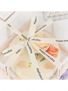 1 Roll, 40 Yards Premium Satin Ribbon, Rose Flower Patterned Ribbon Suitable For Baking, DIY Gift Wrapping, Weddings, Invitations, Bouquets, Home Decor, Party Decoration, Holiday Decoration