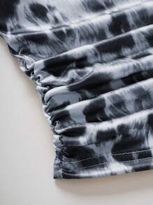 INAWLY 2pcs Women Leopard Print Sleeveless Top And Shorts Set