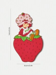 Strawberry Shortcake X SHEIN 1pc Cute Cartoon Character & Strawberry Pattern Cup Coaster
