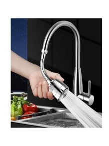 Robinet Universel Rotatif À 360 Degrés Avec Boost De Pression Et Pulvérisateur Étanche, Buse Étendue, Filtre À Eau Et 2 Économisseur De Mousse