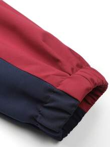 Manfinity Hypemode Men's Letter Print Contrast Color Raglan Sleeve Casual Loose Jacket - Multicolor - View 5