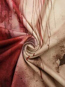 Bloody Print Design Round Neck Short Sleeve Casual T-Shirt For Women