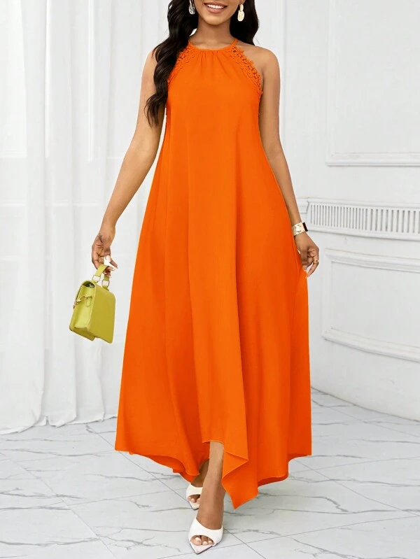 SHEIN Lady Holiday Dresses Summer Women Dresses Casual Long Suspender Dress