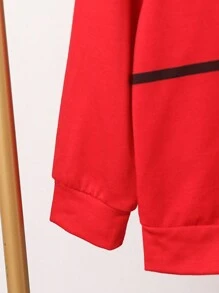 Set de 6 piezas de sudadera de manga larga con estampado de letras casual diaria y pantalones largos para niño pequeño, apropiado para primavera y otoño, adecuado para usar en la escuela, sudaderas con capucha para niños