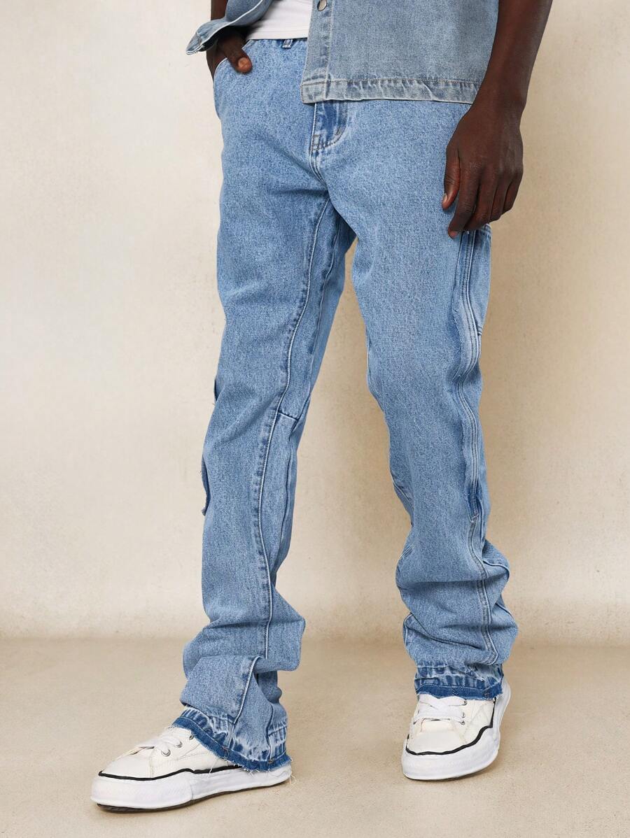 SUMWON Flare Fit Workwear Jean - Blue - View 1