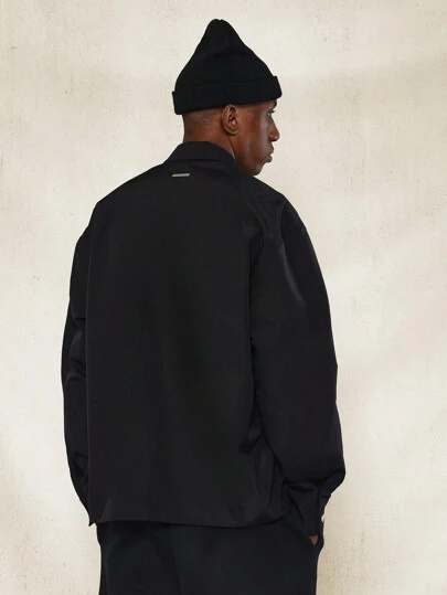 Regular Fit Nylon Utility Jacket With Snap Detail｜Sumwon