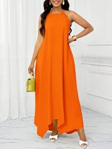 节日连衣裙 夏季女士连衣裙 休闲长款吊带连衣裙