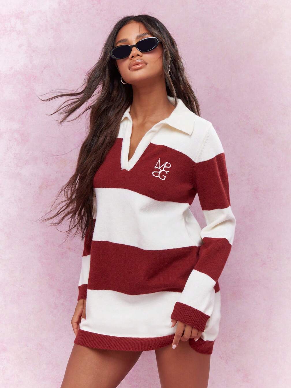 rugby shirt mini dress Black Rugby Polo Dress