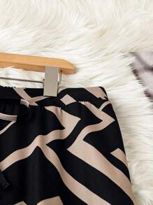 Linhara Damskie spodnie na co dzień w dużych rozmiarach w kontrastowych kolorach