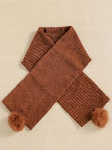 SHEIN Genkimix Kids Bộ 4 món/bộ áo khoác nhung kẻ + áo phông trắng thường ngày + chân váy nhung kẻ + khăn quàng cổ phối hợp, đa năng và cực kỳ hấp dẫn, phù hợp cho những dịp thường ngày - Nhiều màu - Xem 4