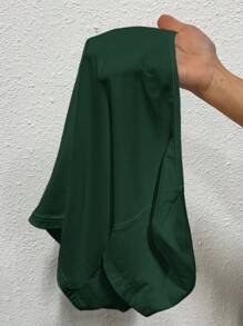 SHEIN EZwear Camiseta corta de mujer de verano con cuello cuadrado y mangas cortas, de un solo color y sin costuras, verde oliva