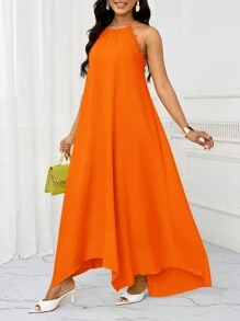 节日连衣裙 夏季女士连衣裙 休闲长款吊带连衣裙