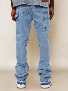 SUMWON Flare Fit Workwear Jean - Blue - View 4