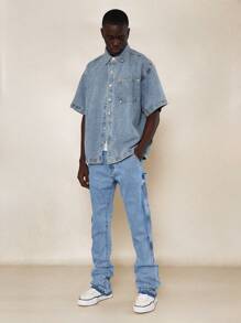 SUMWON Flare Fit Workwear Jean - Blue - View 3