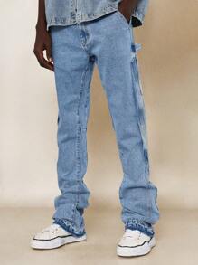 SUMWON Flare Fit Workwear Jean - Blue - View 2