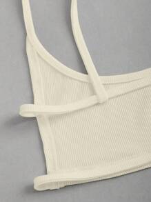 EgrlEra Women's Casual Versatile Backless Cropped Camisole Top - Apricot - View 5