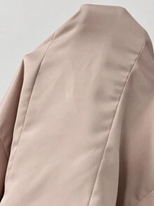 Chiquease Women's Casual Solid Color Lapel Blazer Jacket For Spring And Fall - Champagne - View 8