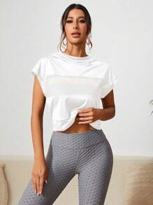 SHEIN Daily&Casual Áo nỉ trùm đầu tay ngắn cánh dơi trơn màu đơn sắc thường ngày cho nữ - trắng - Xem 6