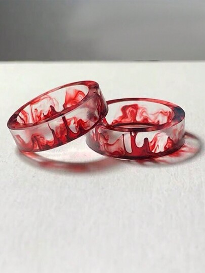 Goth 1 pièce Anneau de mode de style gothique et punk avec thème sanglant et sombre, pour un port quotidien, soirée, bal