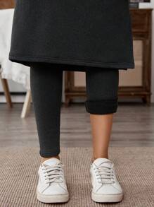 EMERY ROSE 女士修身优雅迷人高开叉高腰紧身裤