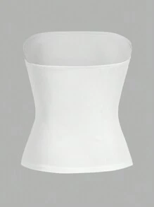 SHEIN EZwear 4 件套女士时尚动物印花抹胸，夏季 - 黑與白 - 查看 12