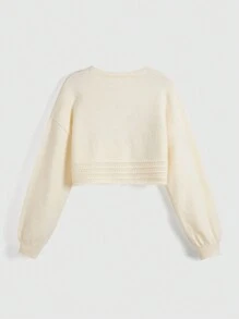 ROMWE Hippie Sun, Moon And Stars Embroidered Bohemian Cardigan - Apricot - View 4