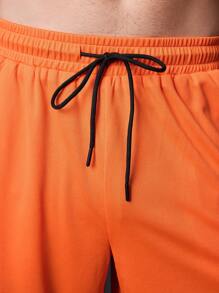 Manfinity Fitness 男友风男士抽绳腰口袋休闲健身运动短裤篮球上衣