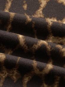 SHEIN EZwear 4 件套女士时尚动物印花抹胸，夏季 - 黑與白 - 查看 11