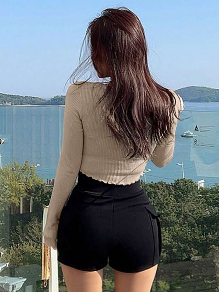 Women Short Button Up Long Sleeve Top,Fall Clothes