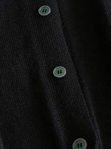 SHEIN LUNE 女式纯色长袖休闲连帽单排扣开衫，春夏