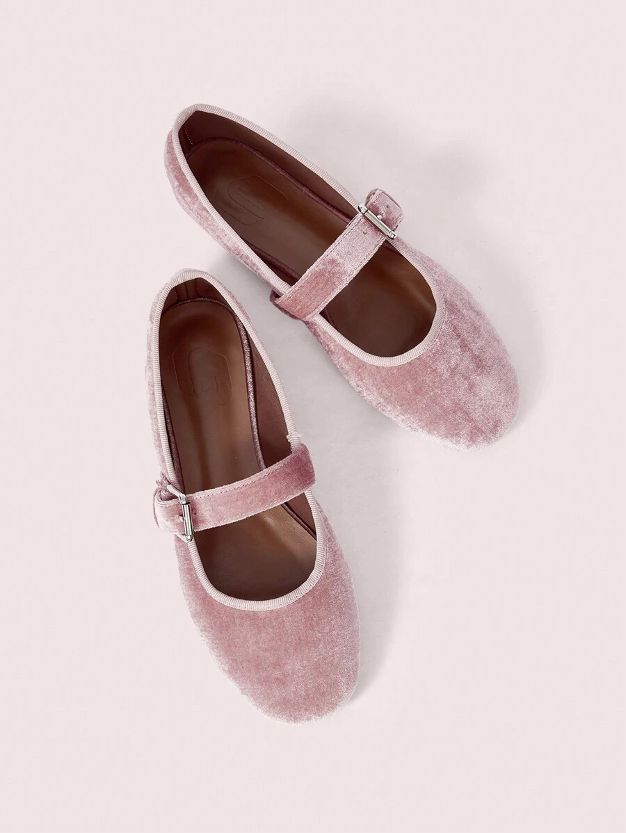 CUCCOO DOLLMOD Women's Fashionable Versatile Casual Suede Flats Spring Shoes Spring Break Easter - Baby Pink - View 1